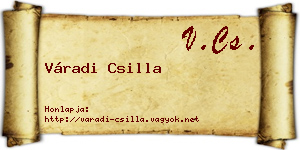 Váradi Csilla névjegykártya
